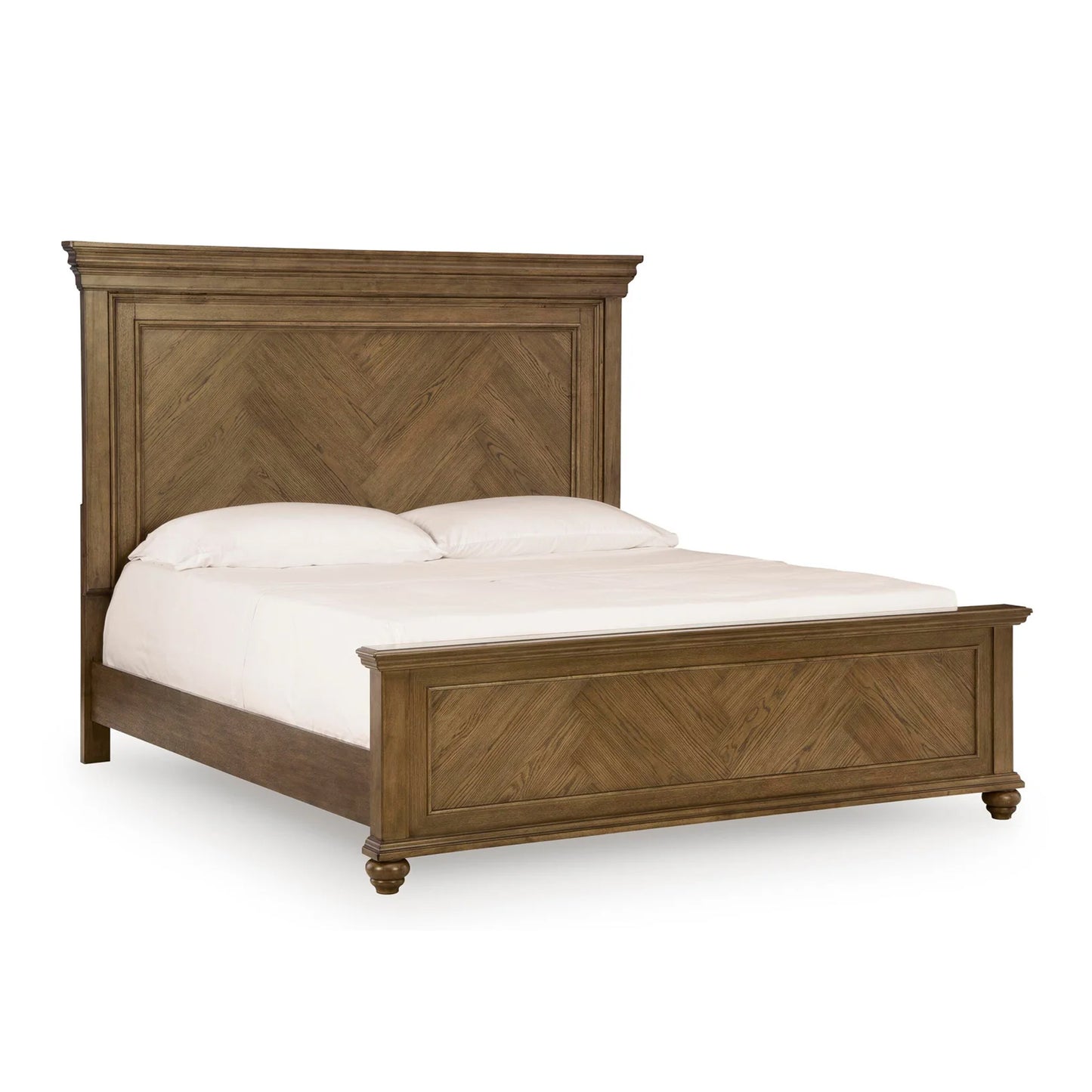 Karallin - Queen Panel Bed - Medium Brown