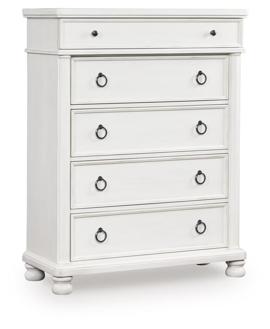 Rowlenstown - Antique White - Five Drawer Chest
