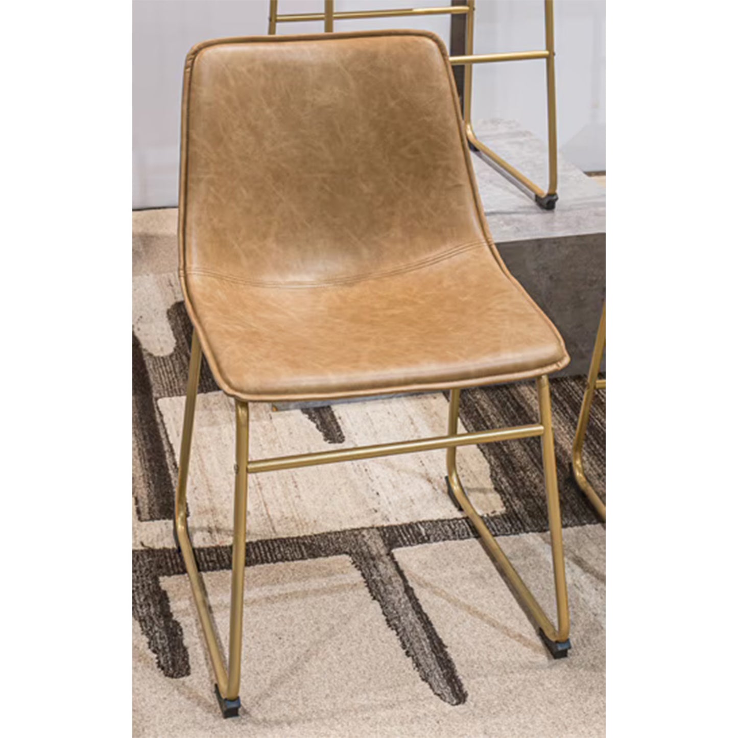 Ciabori - Toast / Gold - Dining Upholstered Side Chair (Set of 2)