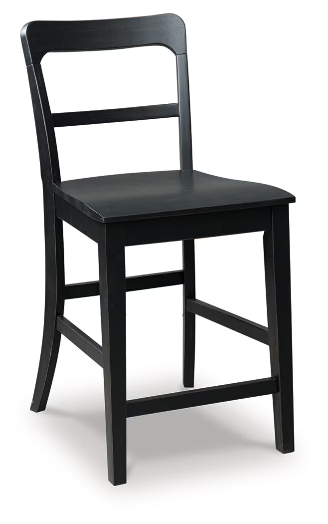 Greddinton - Black - Barstool (Set of 2)