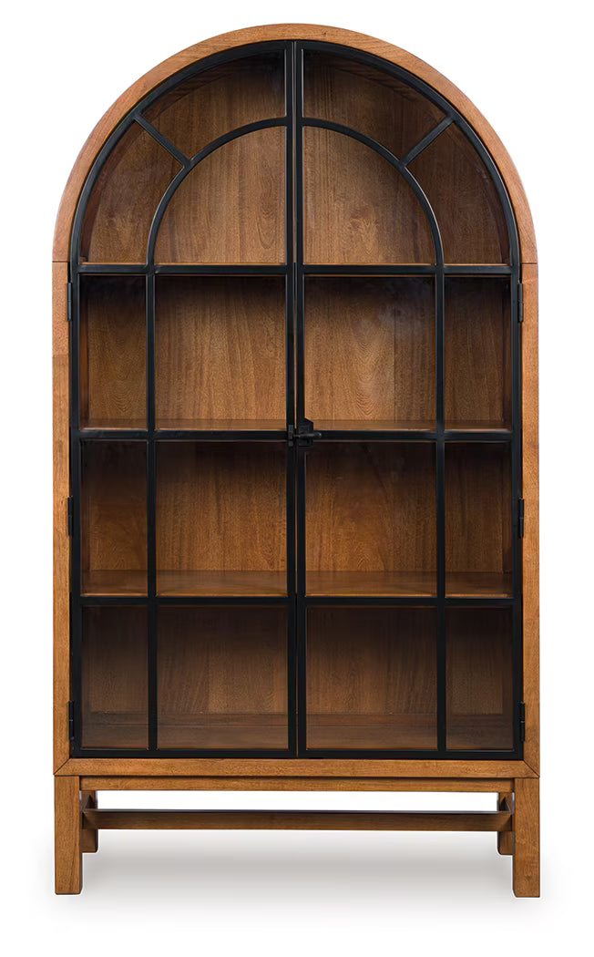 Greddinton - Brown / Black - Display Cabinet