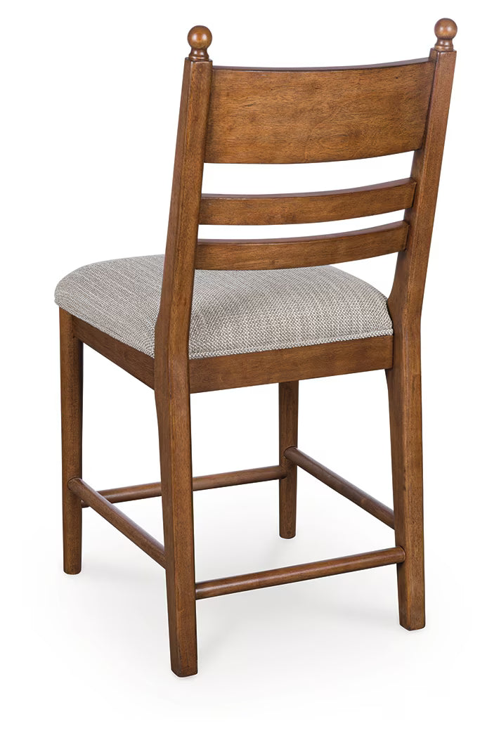 Greddinton - Brown - Upholstered Barstool (Set of 2)