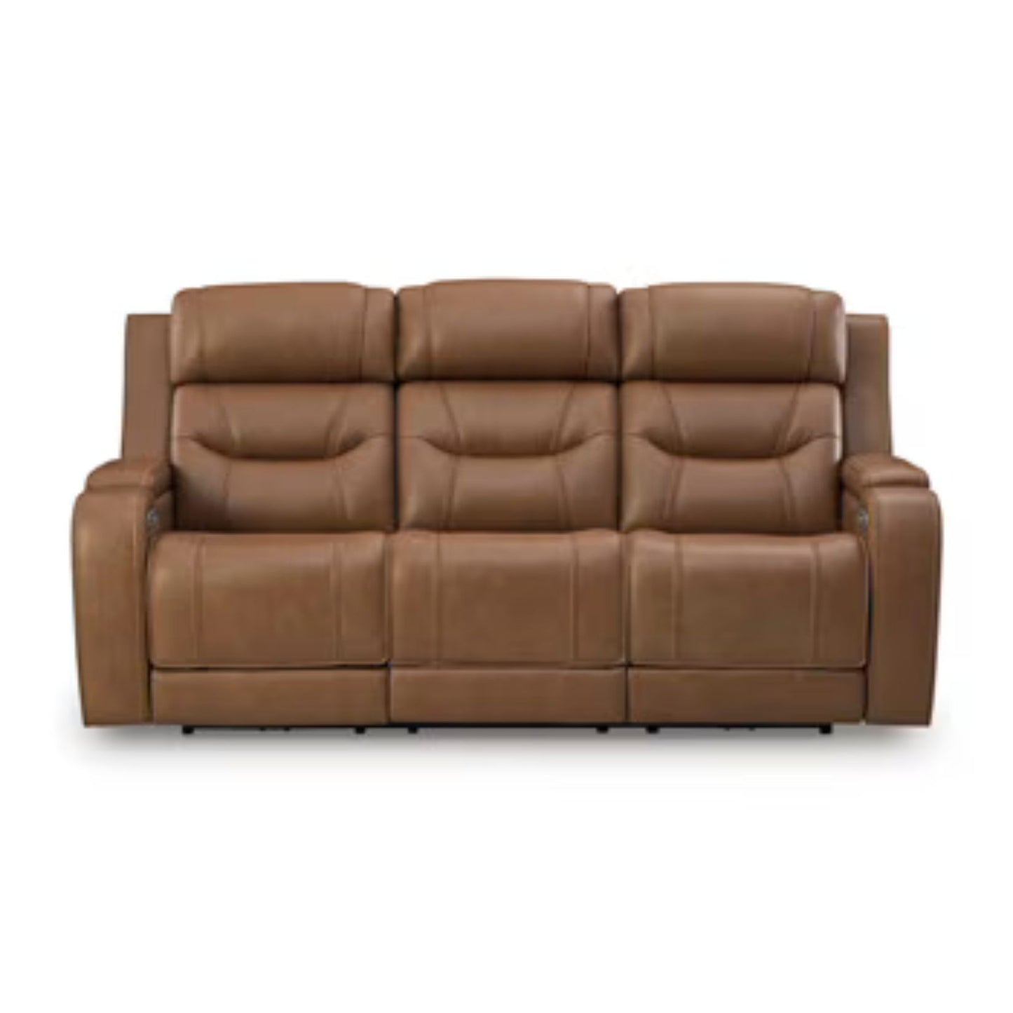Knightington - Caramel - Power Reclining Sofa With Audio Seating
