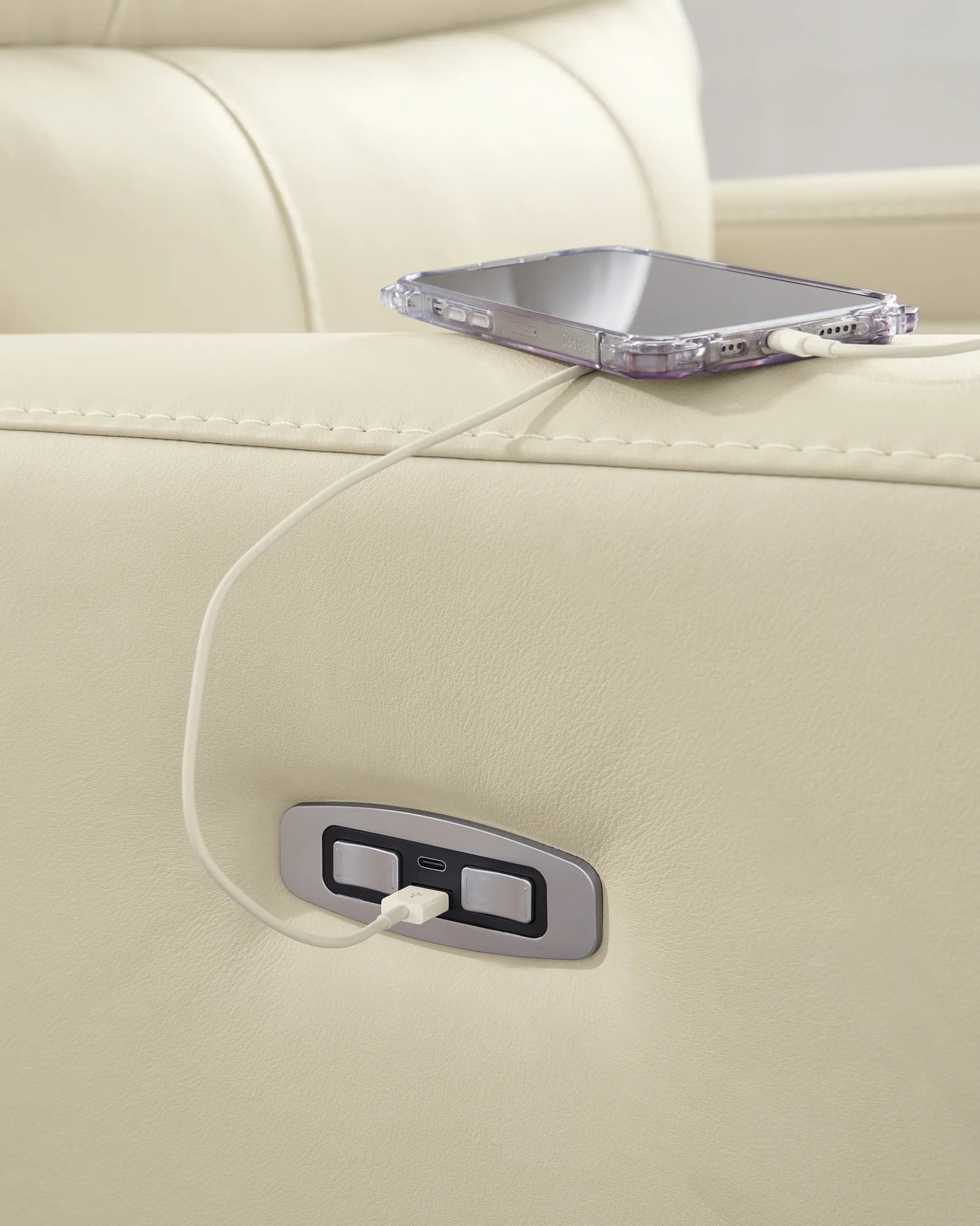 Pennacle Pier - Power Recliner With Adjustable Headrest - Canvas