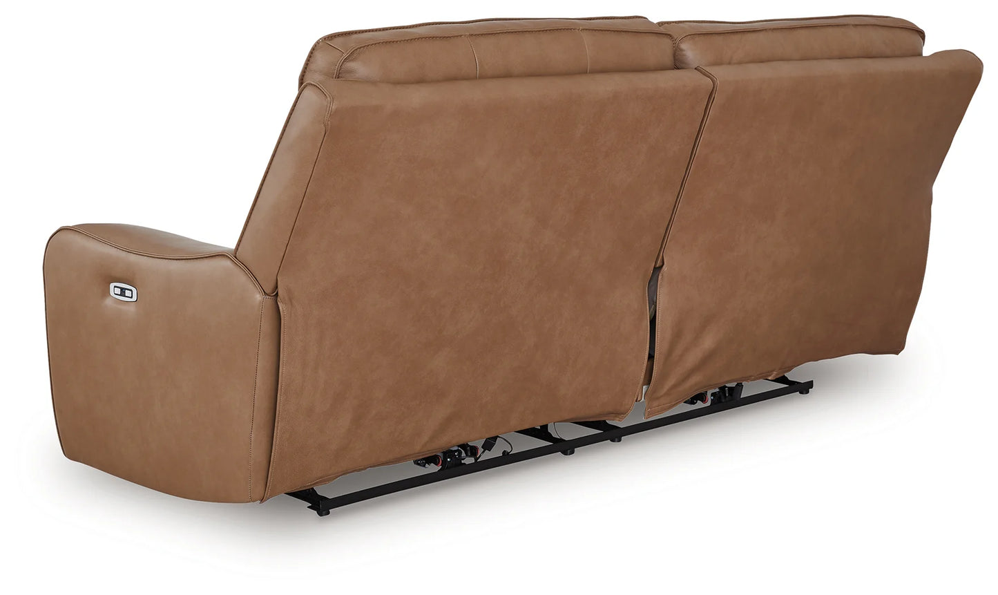 DeepWakes - Caramel - 2 Seat Power Reclining Sofa Adjustable Headrest