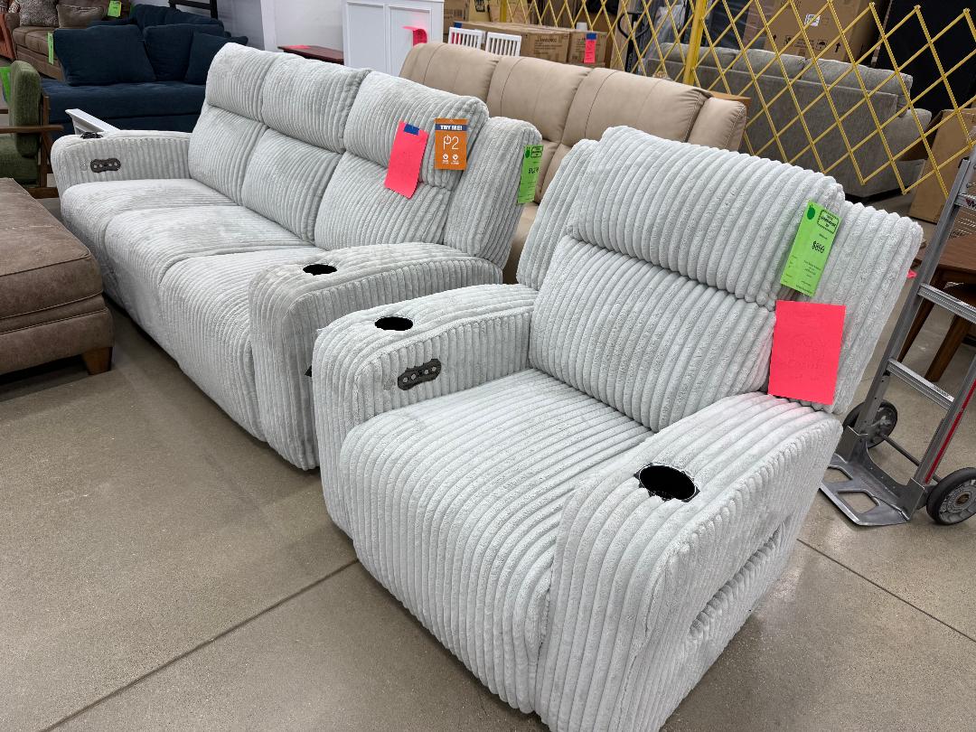 Power Reclining Sofa and Power Recliner