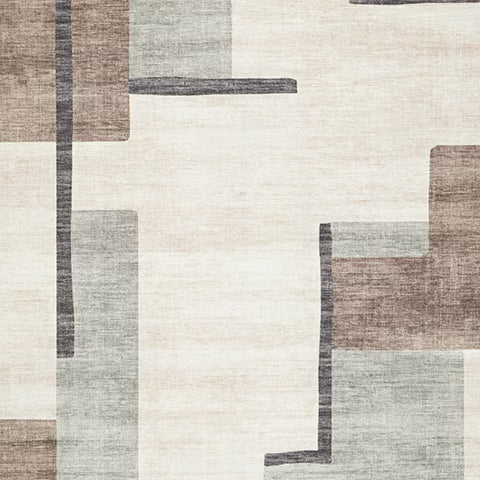Larkport - Cream / Brown / Gray - Washable Medium Rug - 5' x 7'