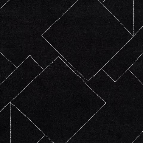Marav - Black / White - Medium Rug - 5' x 7'