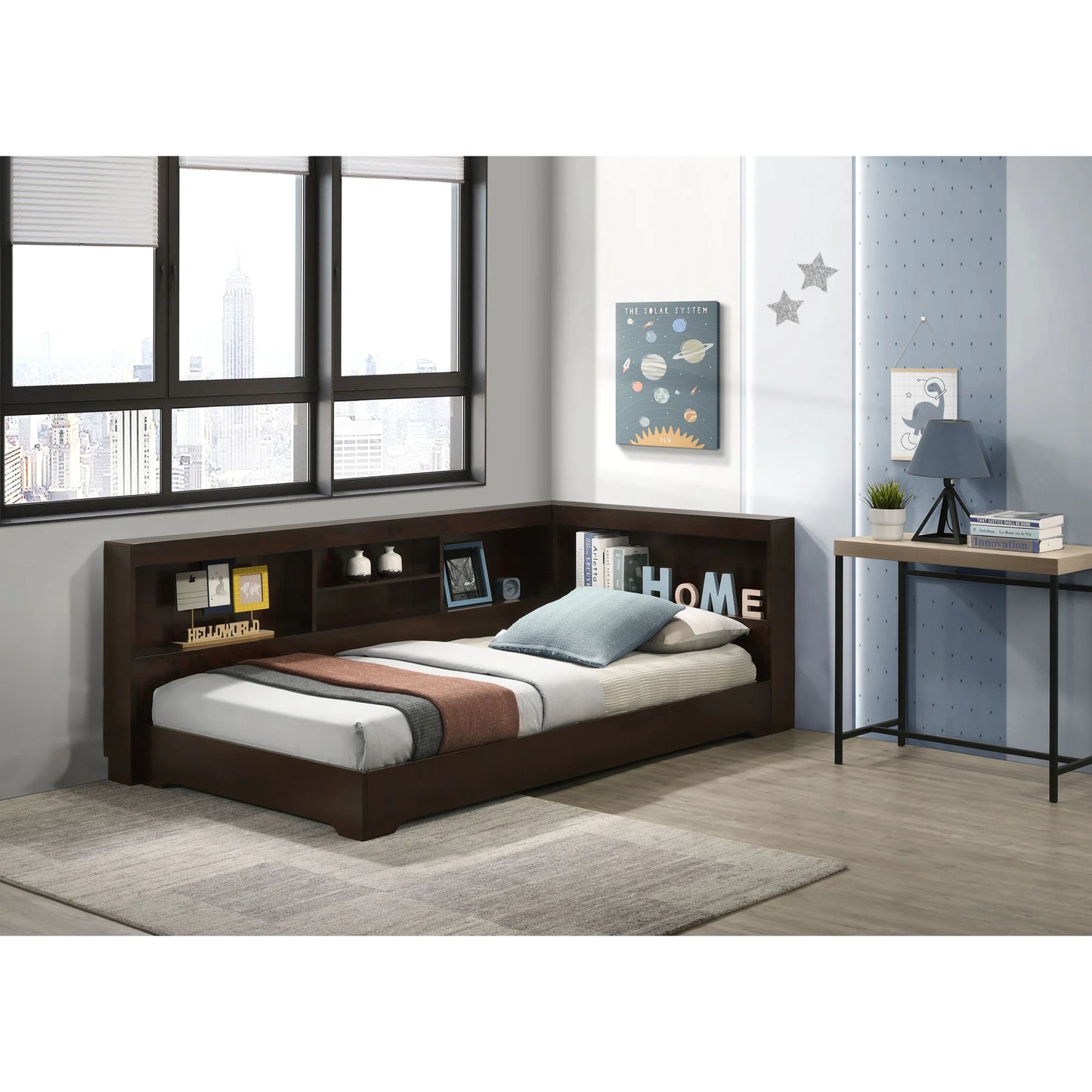 Sami - Twin Corner Bed - Espresso