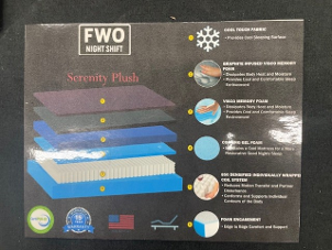 FWO Night Shift Mattress Specs – Serenity (Plush) - Hybrid