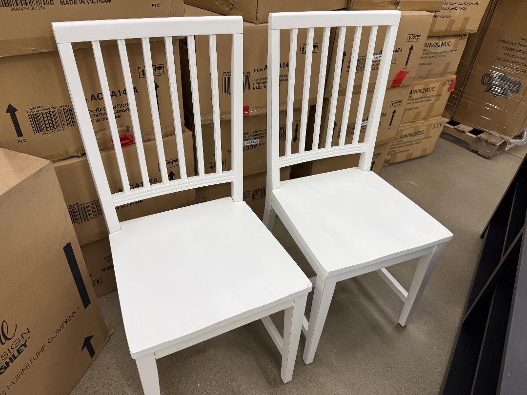 Set of Two White Chairs