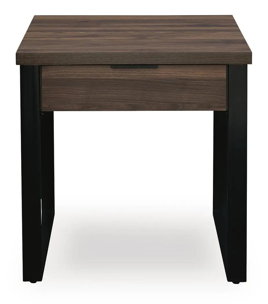 Wickman Falls - Square End Table - Dark Brown