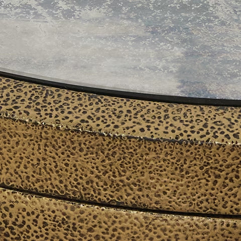 Korajane - Antique Gold - Oval Cocktail Table