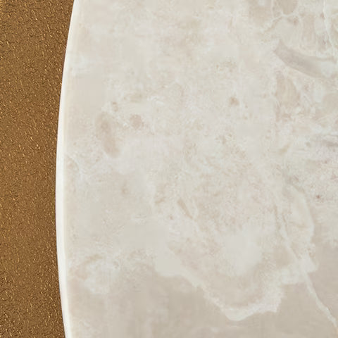 Alben - Round End Table - Antique Gold