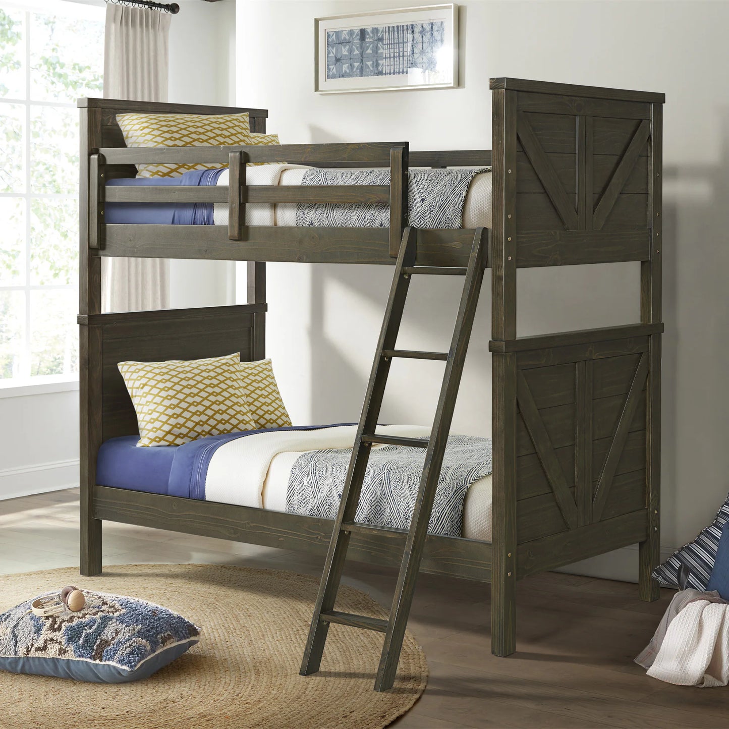 Tahoe Youth - Twin Over Twin Bunk Bed - River Rock