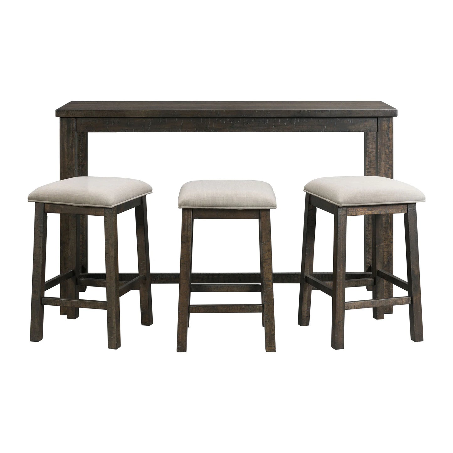 Stone - Multipurpose Bar Table Set - Dark Walnut