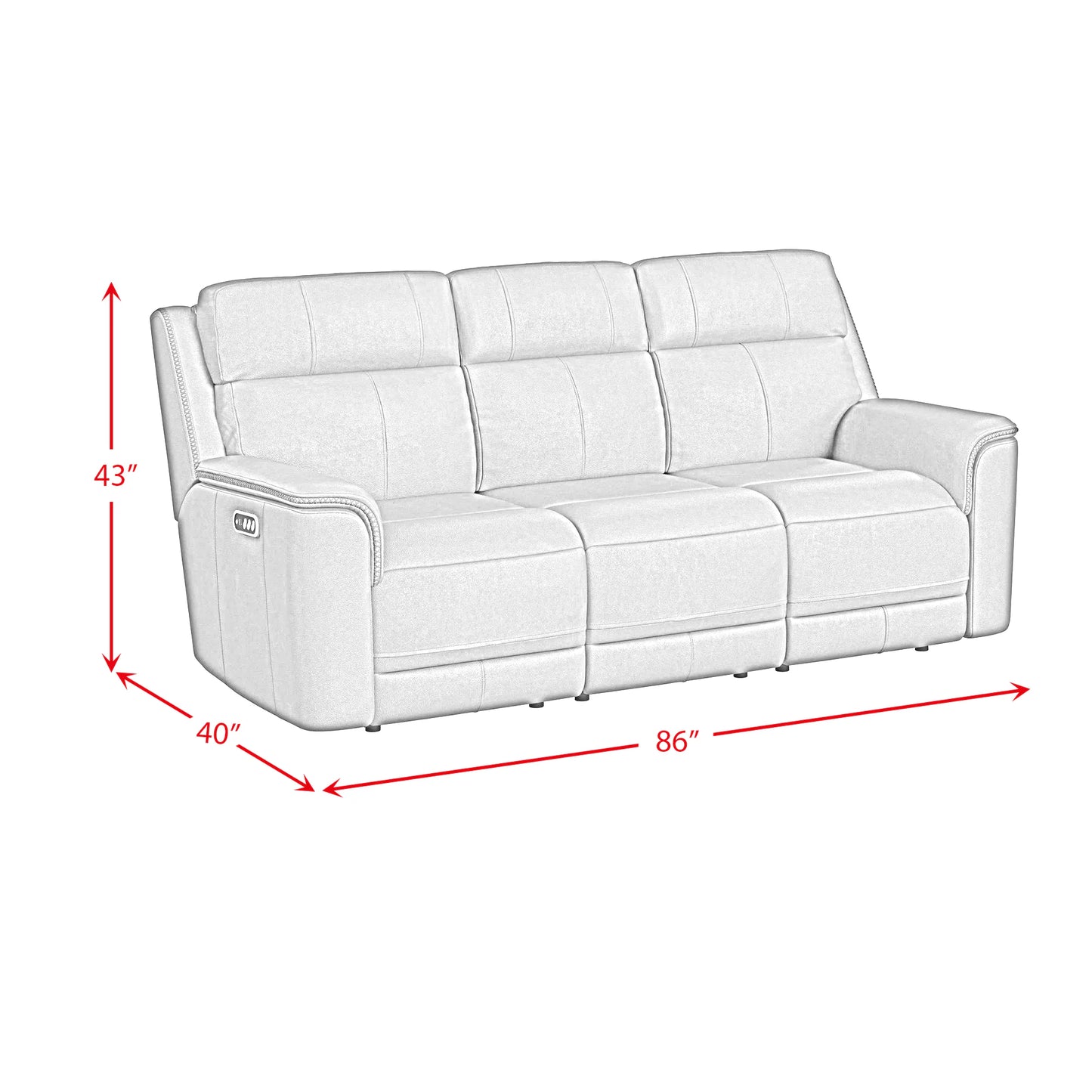 Mustang - Power Motion Sofa With Drop-Down Table, Wireless Charger, Power Headrest And Lumbar - Butternut