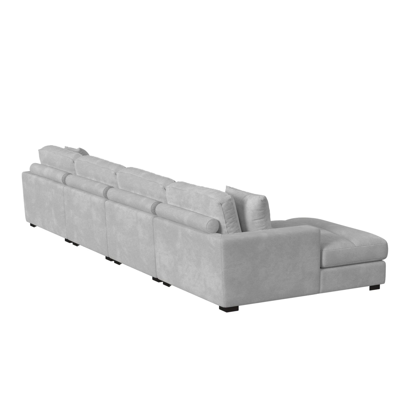 Arizona - Modular 4 Piece Sectional Set With LHF Chaise - Steno Stone