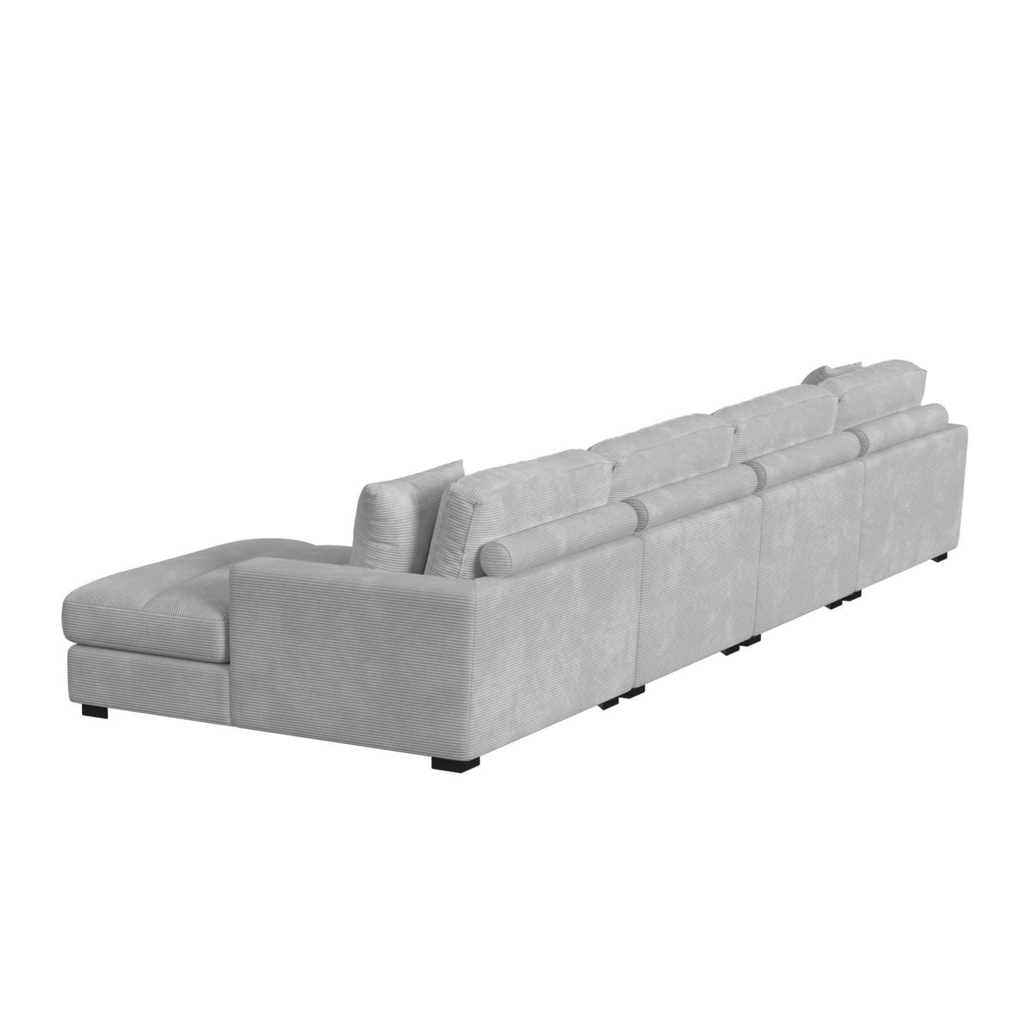 Arizona - Modular 4 Piece Sectional Set With RHF Chaise - Steno Stone