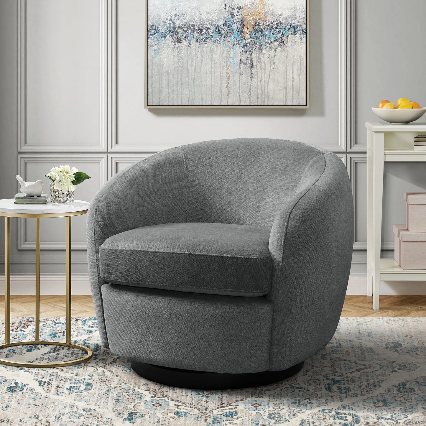 Chanel - Swivel Chair - Bristo Gray