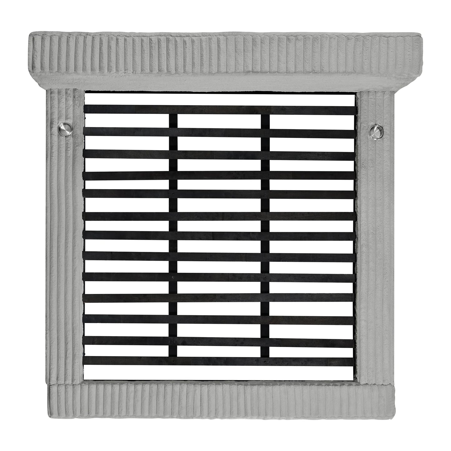 Rosebery - King Upholstered Bed With 2 Pillows - Light Gray Corduroy