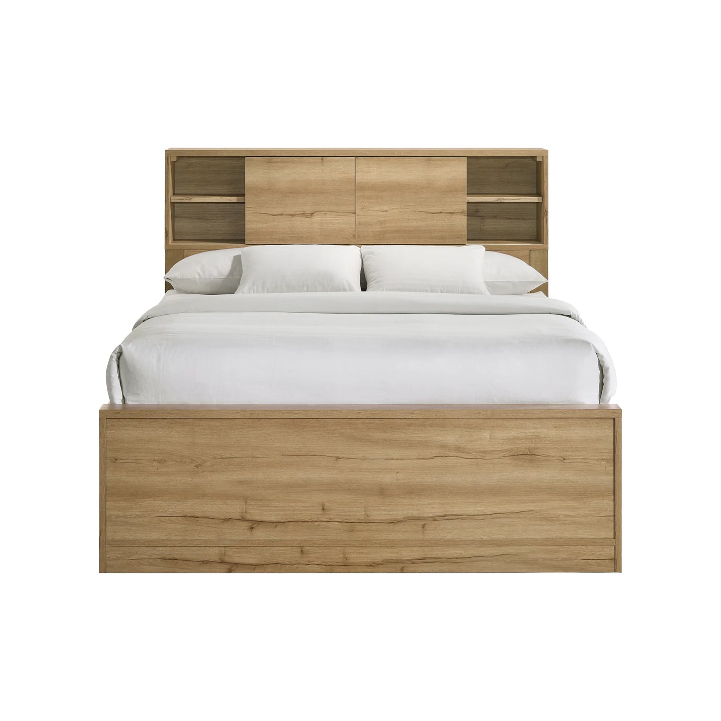 Vega - Full Bed - Natural Oak Melamine