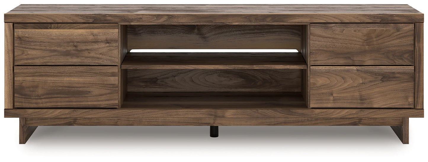 Zadilyn - Brown - XL TV Stand With Fireplace Option