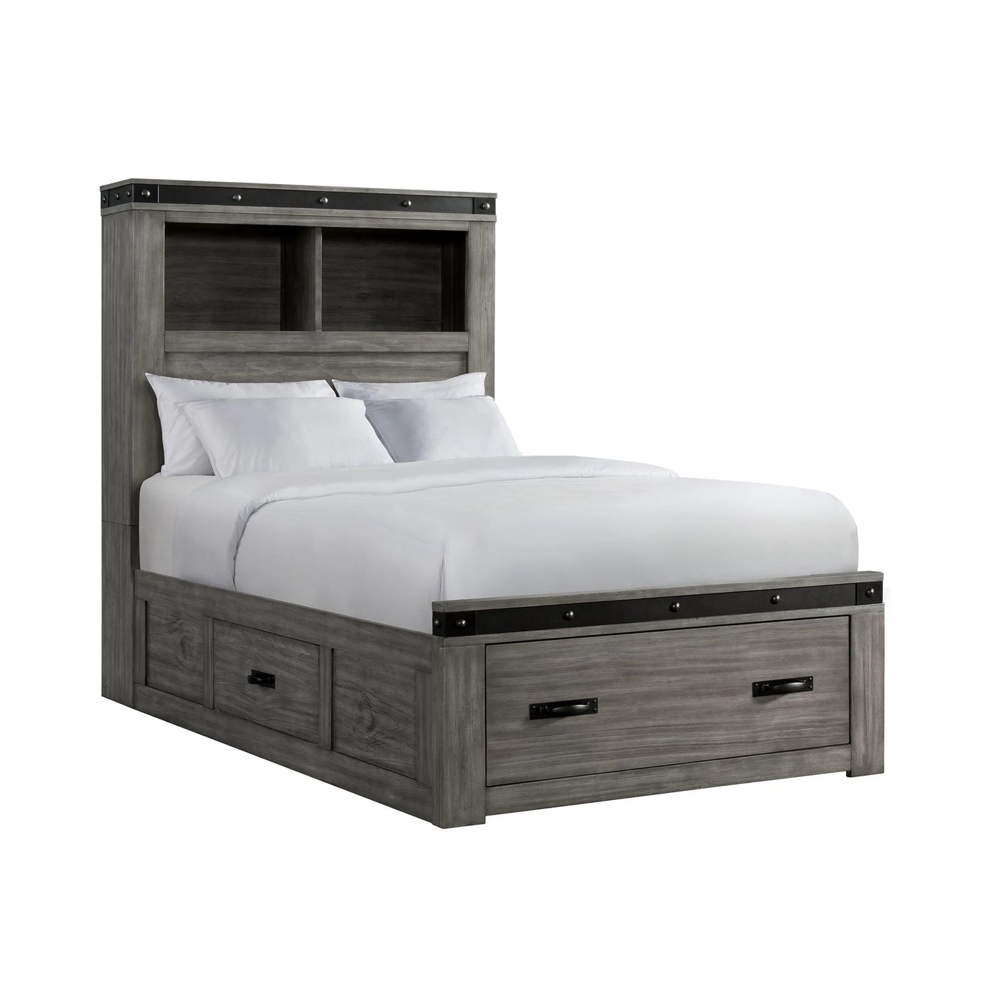 Wade - Youth Twin Platform Storage Bed - Black Finish