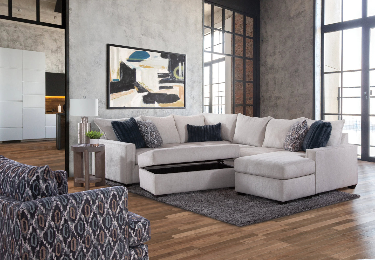 Willet - Stone - 2 PC Sectional with RSF Chaise