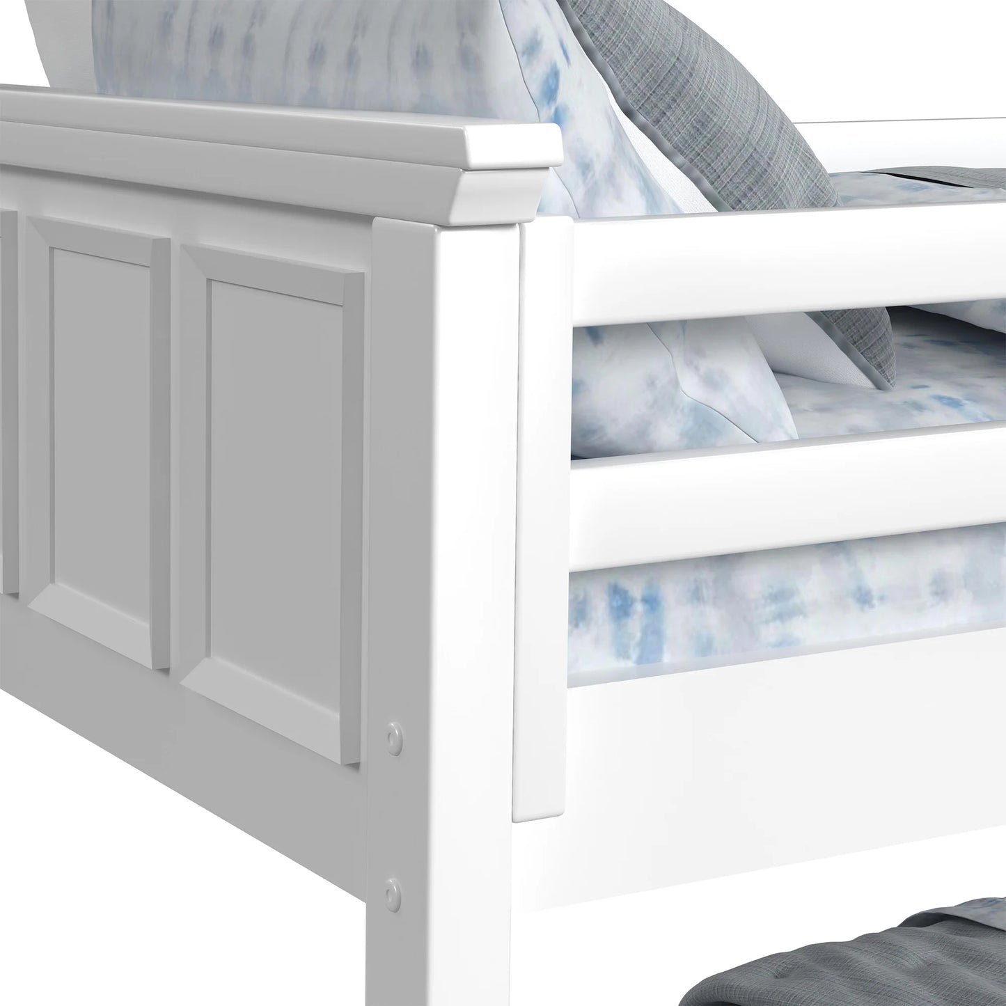 Hampton Kids - Twin Over Twin Bunk With Staircase And Trundle - White