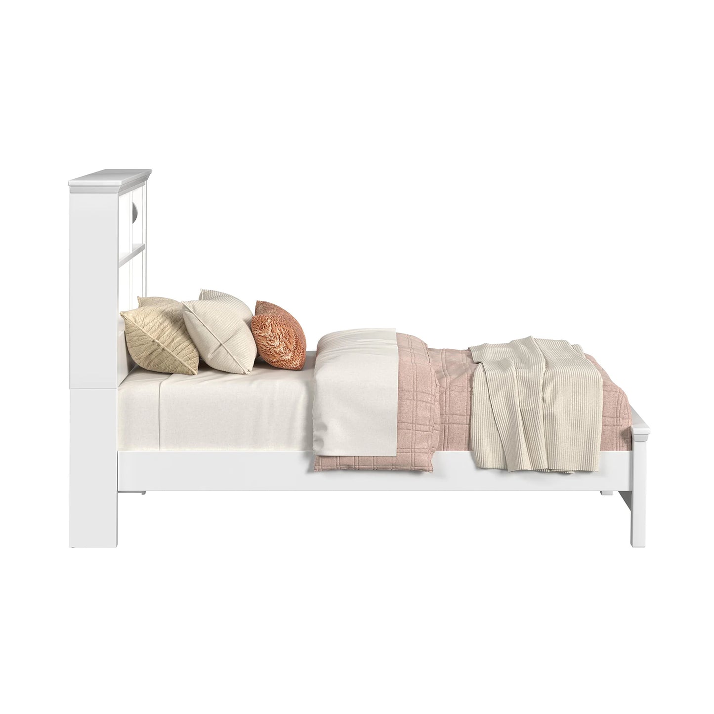Hampton Kids - Twin Bookcase Bed - White