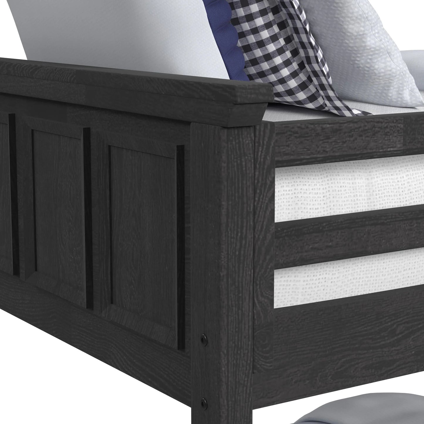 Hampton Kids - Twin Over Full Bunk With Staircase And Trundle - Charcoal