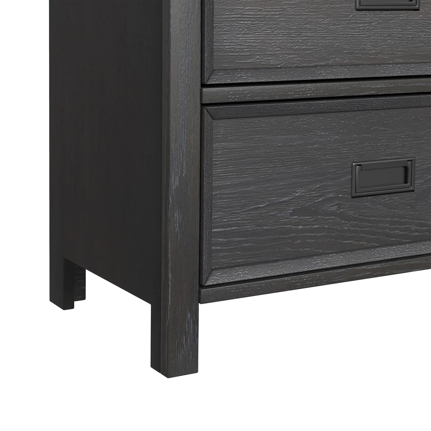 Hampton Kids - 2-Drawer Nightstand With USB - Charcoal