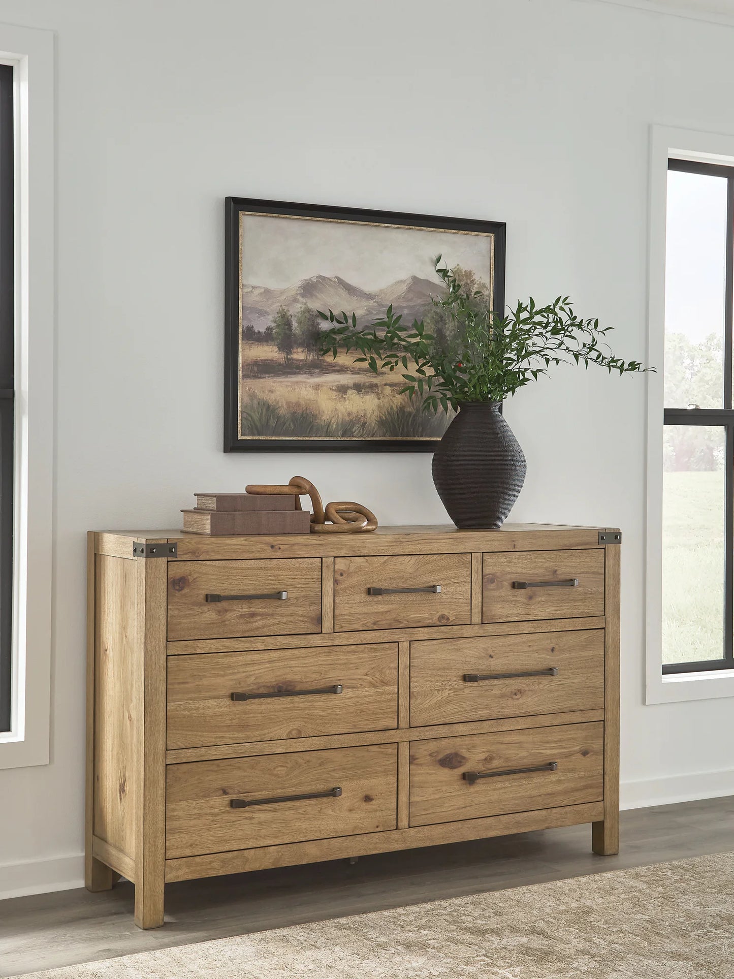 Ridgester - Dresser - Light Brown