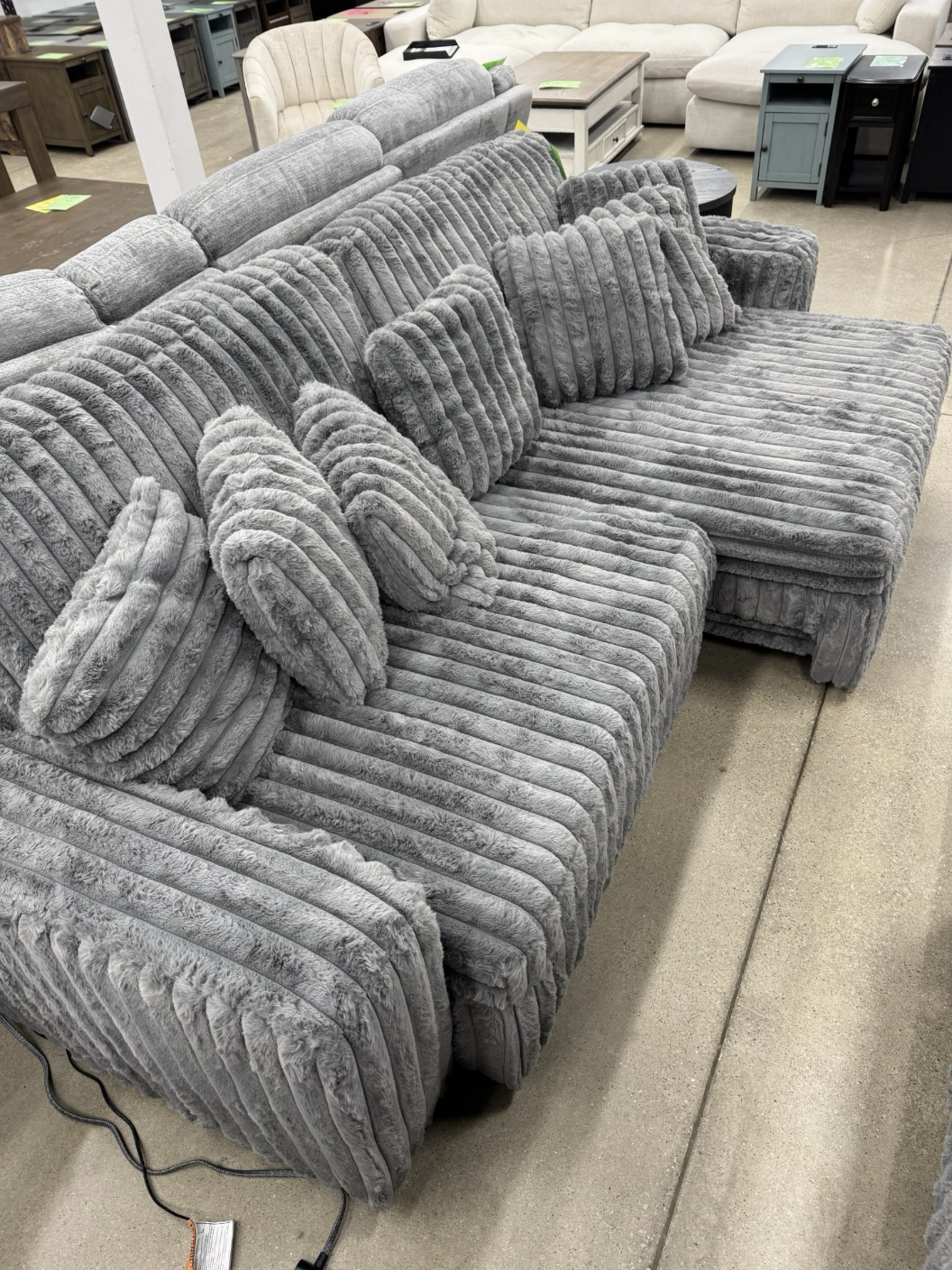 Cheers – Gray – Power Slide Sectional