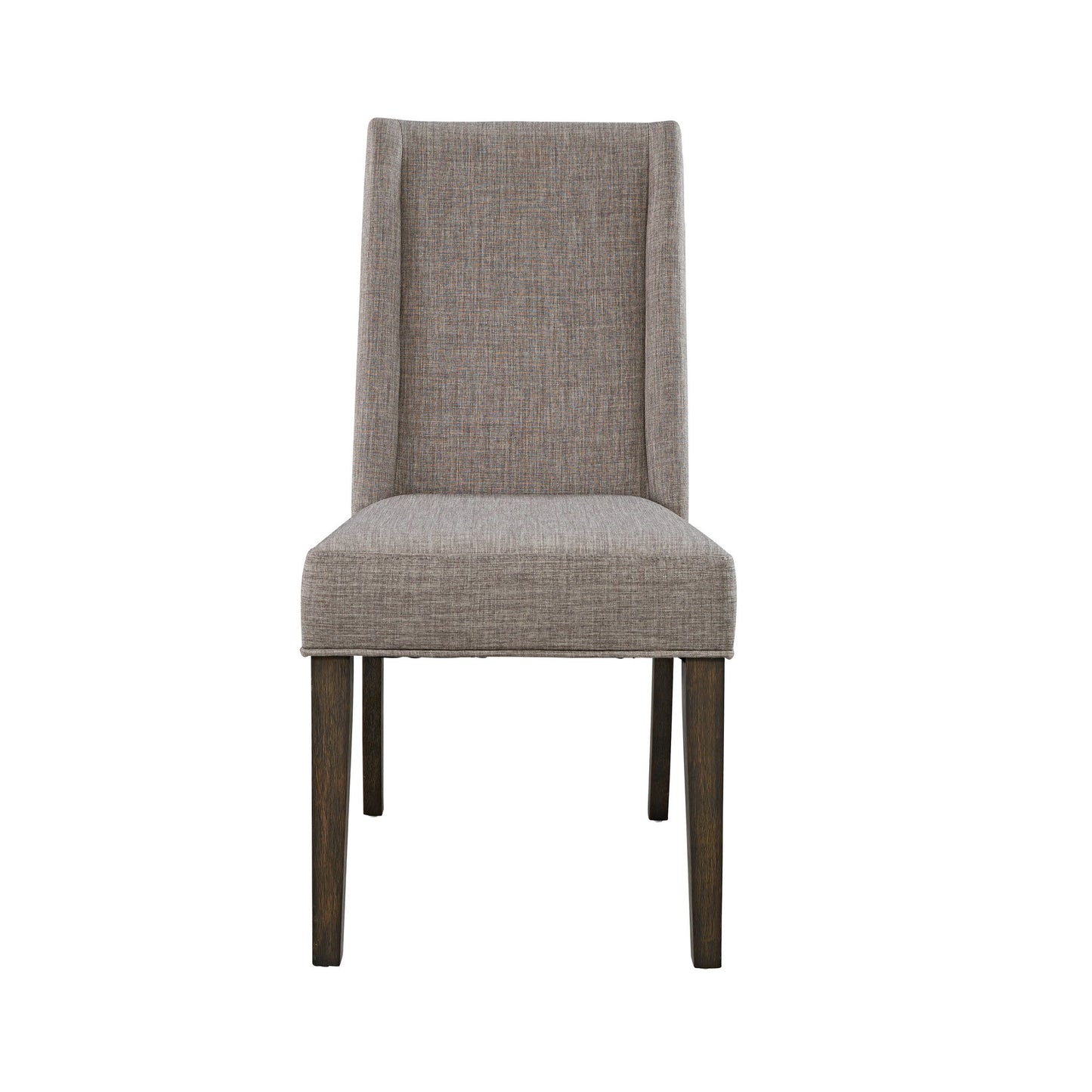 Double Bridge - 5 Piece Trestle Table Set - Dark Brown - Upholstered Chairs