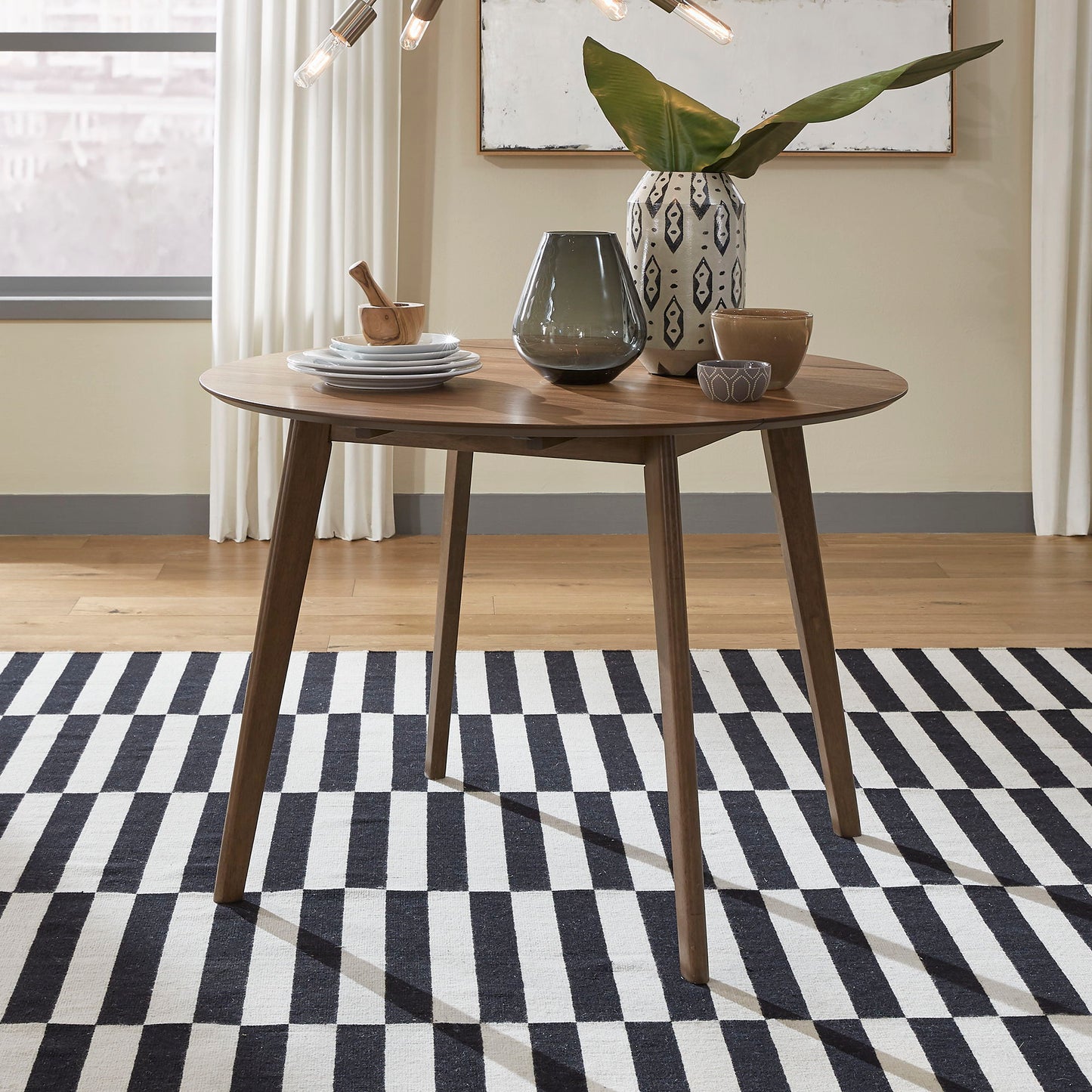 Space Savers - 5 Piece Drop Leaf Set - Dark Brown