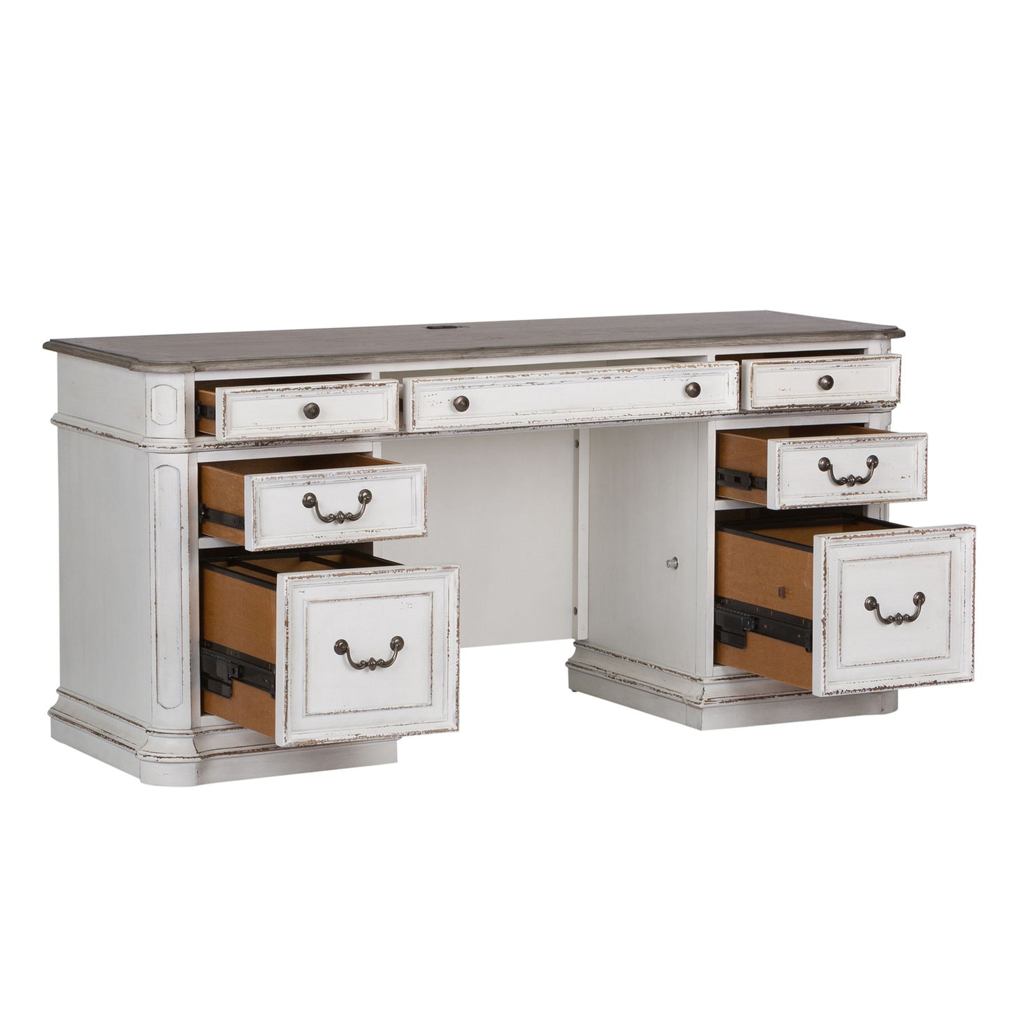 Magnolia Manor - Credenza - White - Framed Drawers