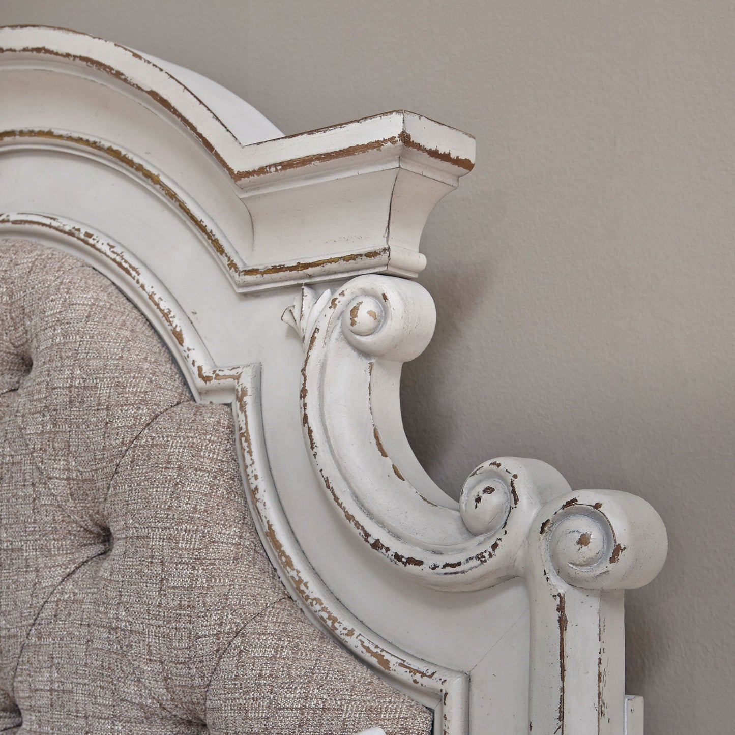 Magnolia Manor - Twin Upholstered Bed - White