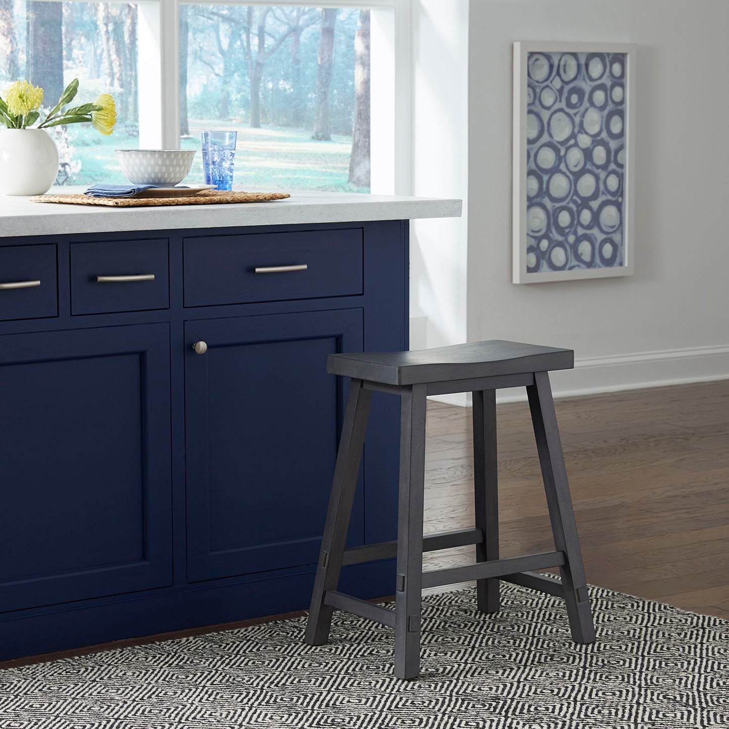 Creations - 24" Sawhorse Counter Stool - Slate