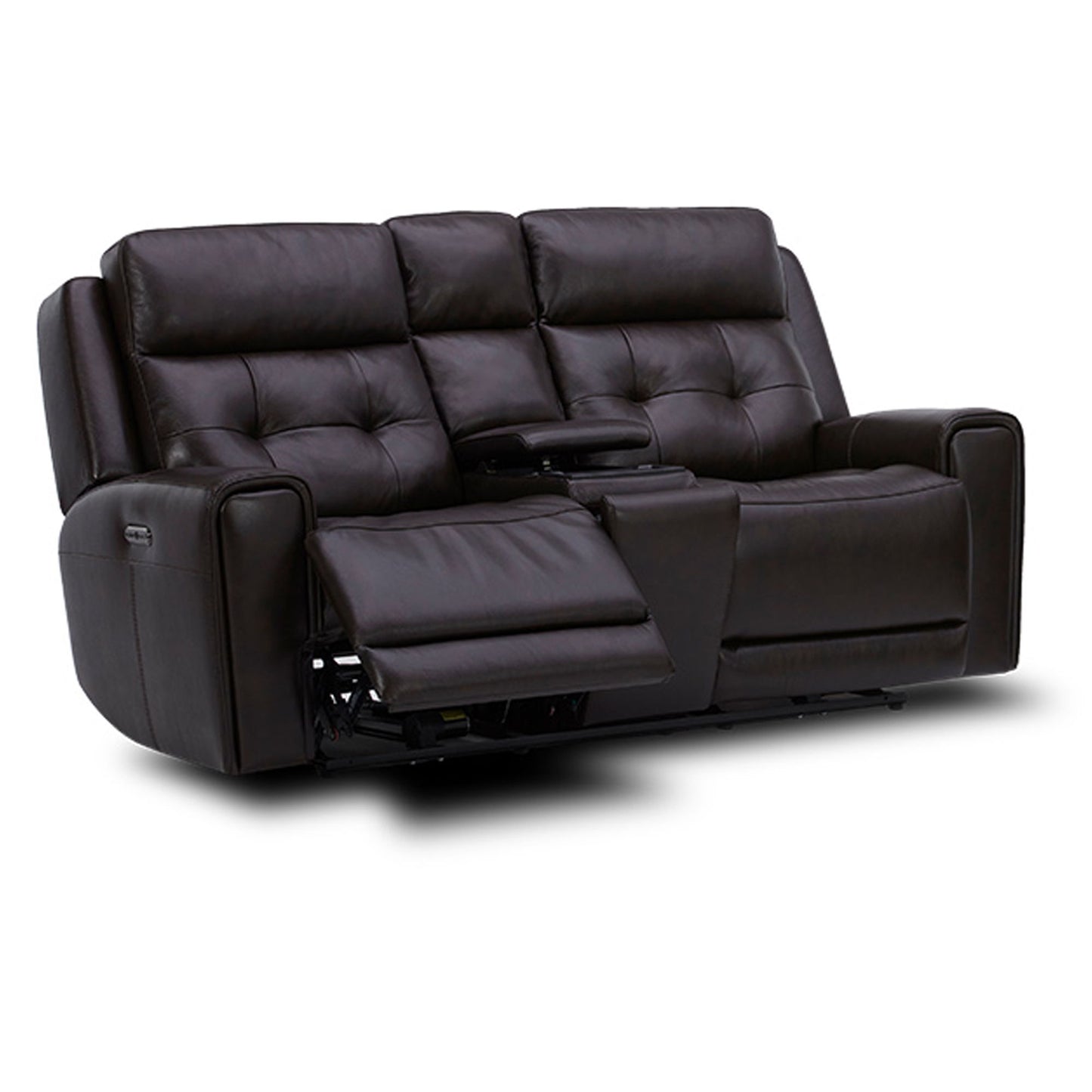 Carrington - Loveseat With Console P3 & ZG - Dark Brown