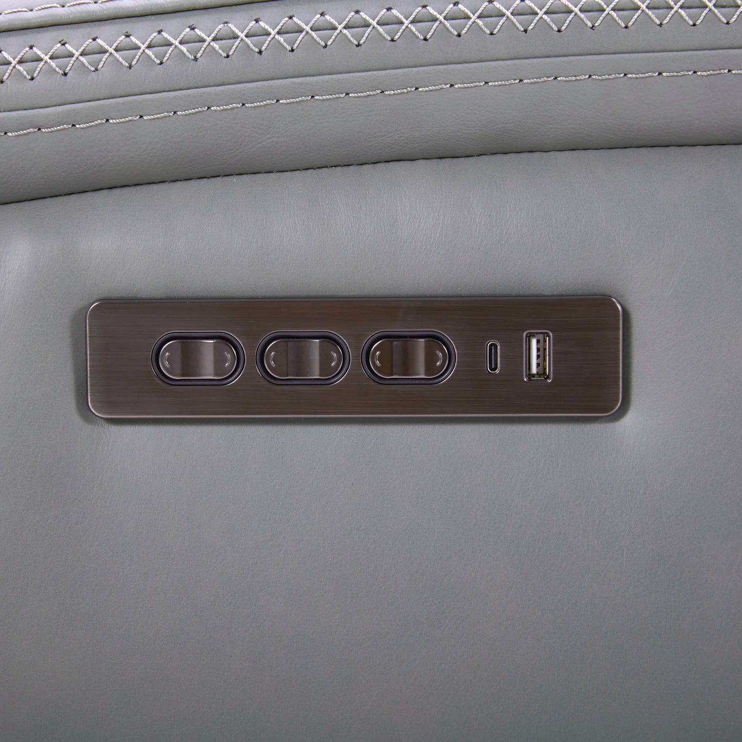 Cooper - Loveseat With Console P3 & Zg - Bleu Gray