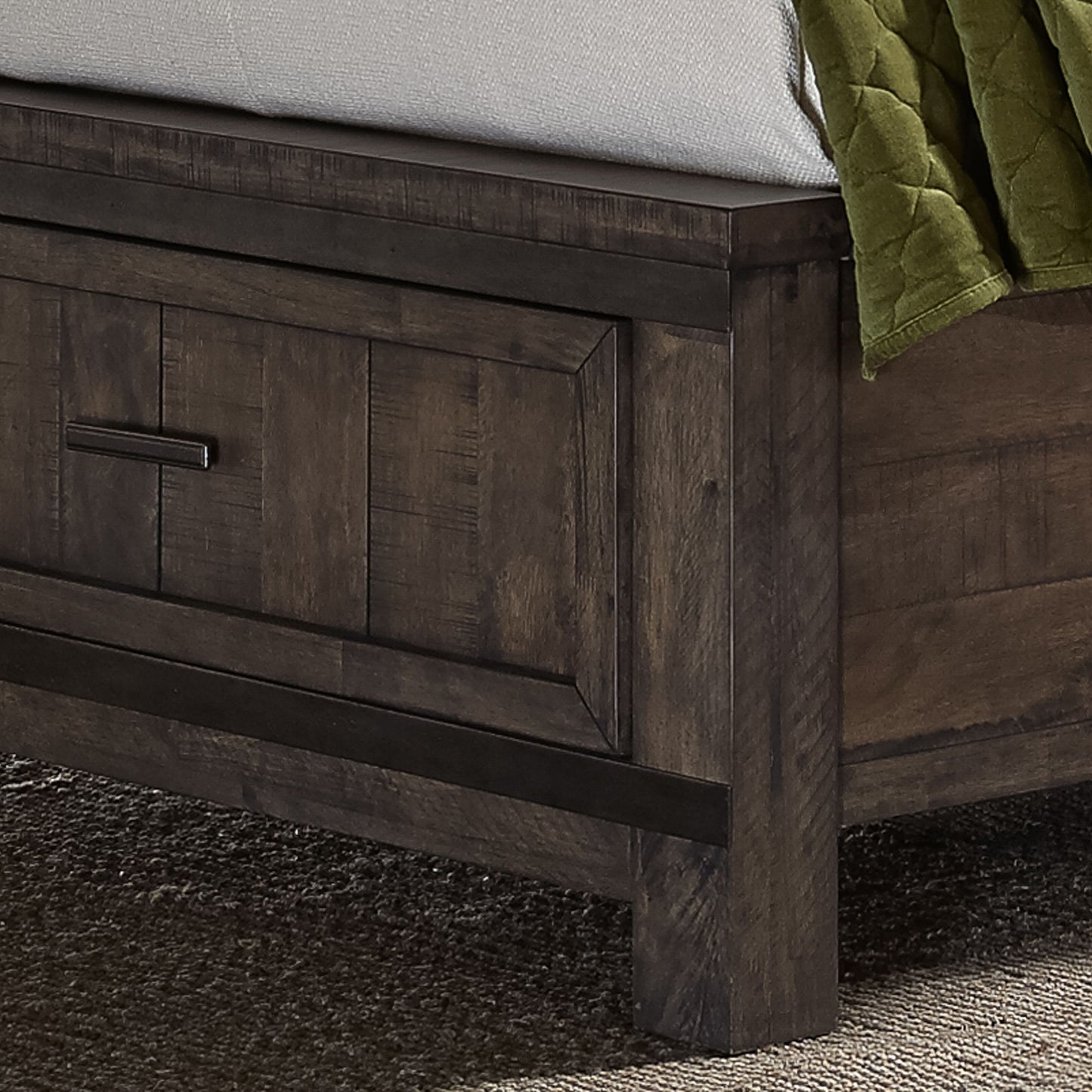 Thornwood Hills - King Storage Bed - Dark Brown