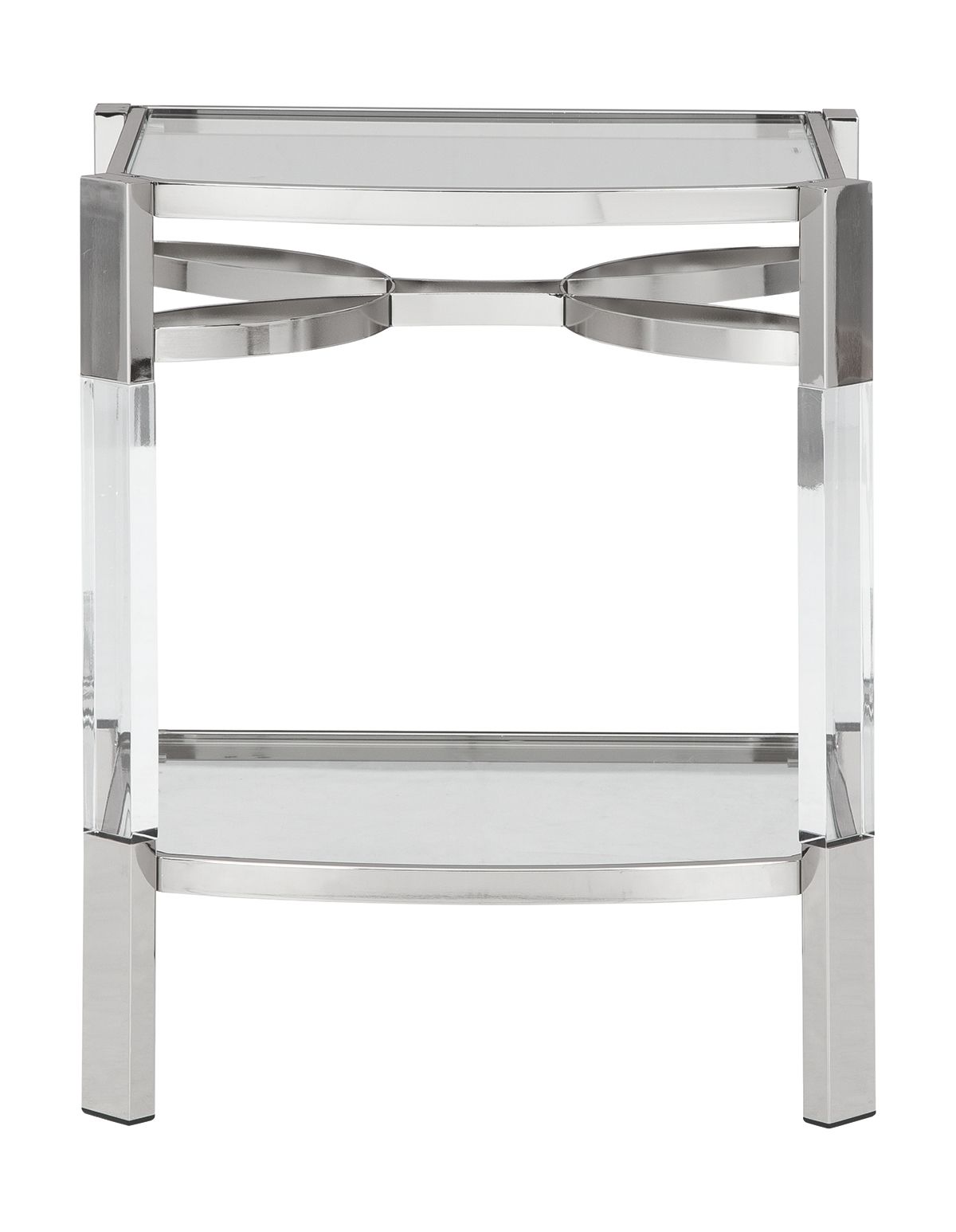Chaseton - Clear / Silver Finish - Accent Table