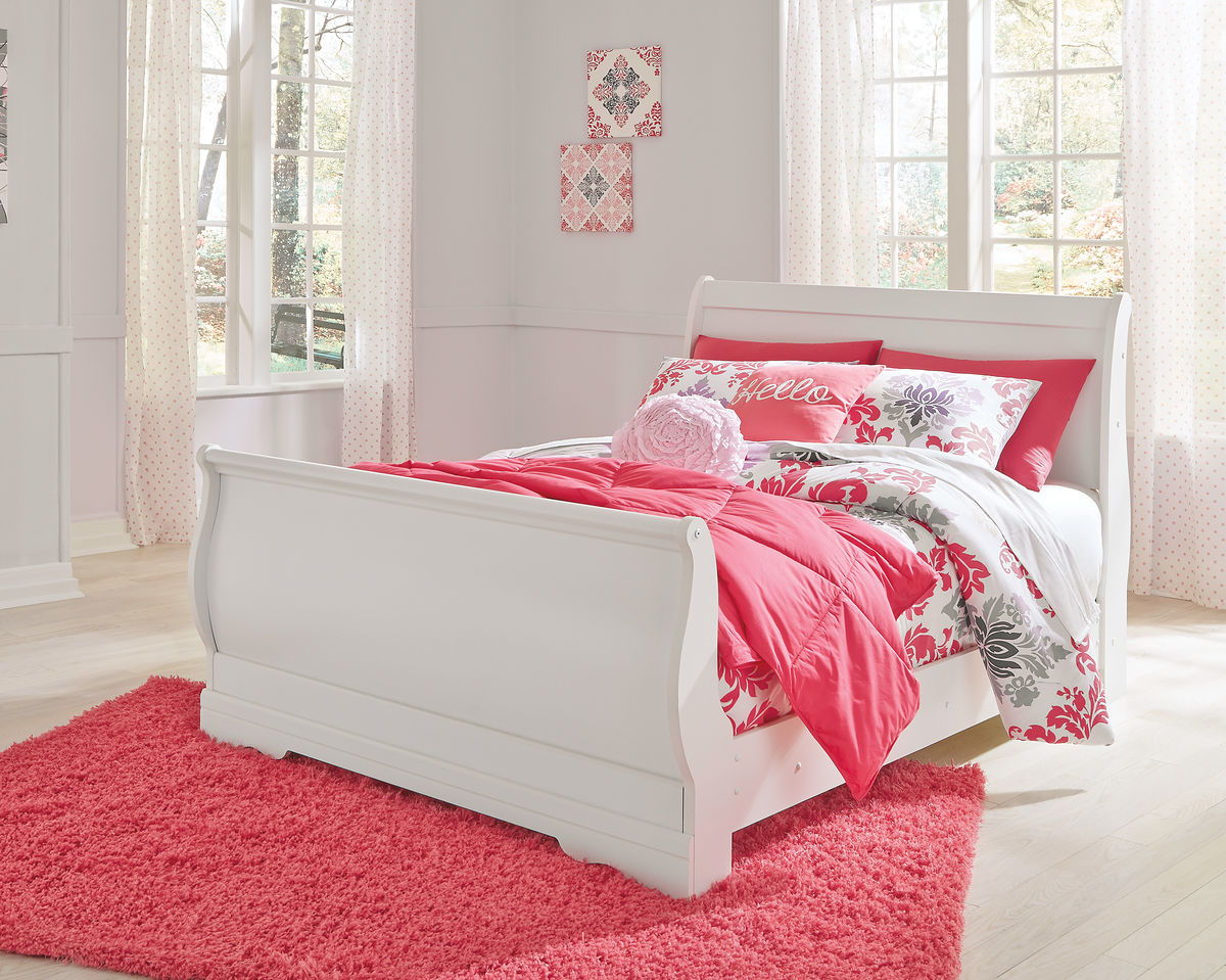 Anarasia - White - Full Sleigh Bed