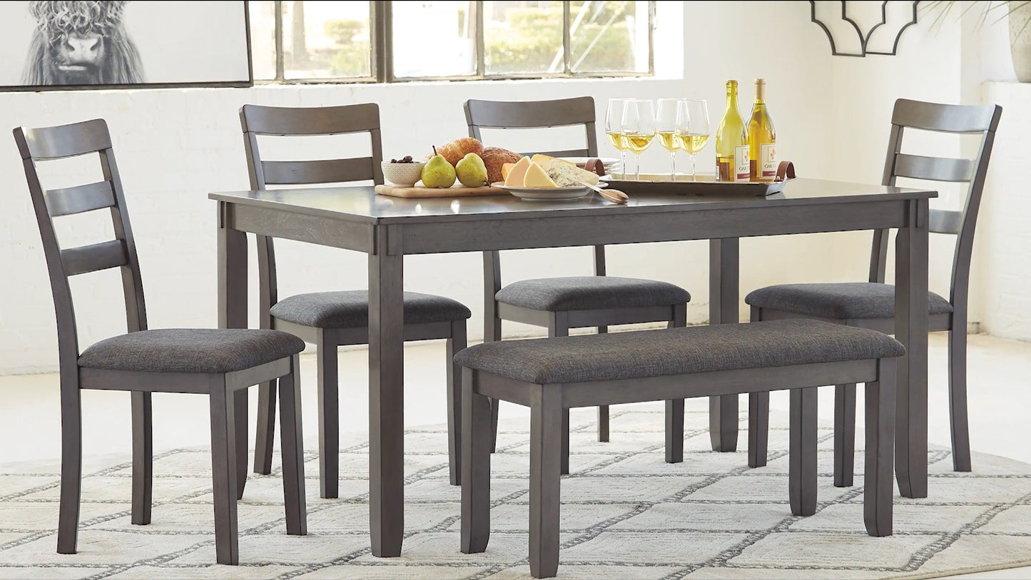 Bridson - Gray - Square Counter Tbl Set (Set of 5)