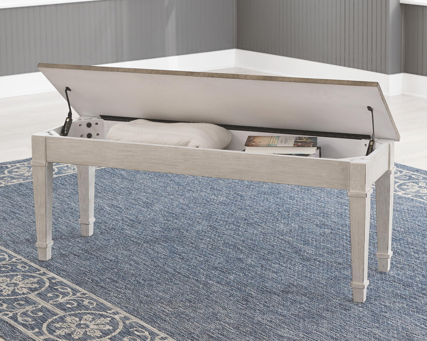 Skempton - White - Storage Bench