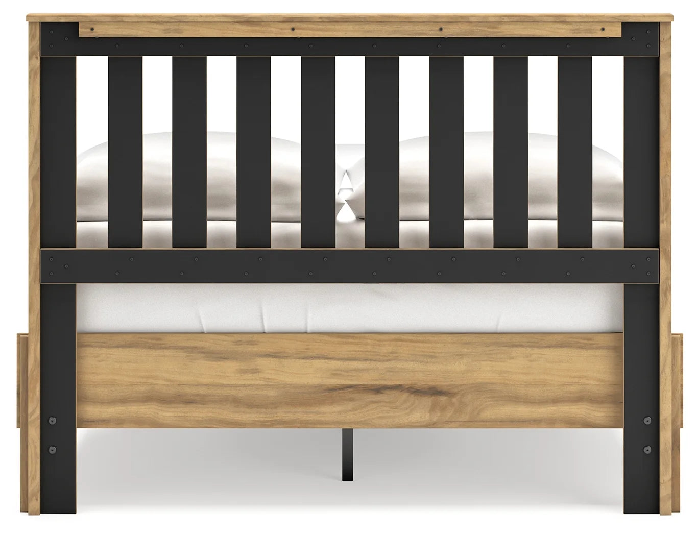 Bermacy - Light Brown - Full Platform Panel Bed
