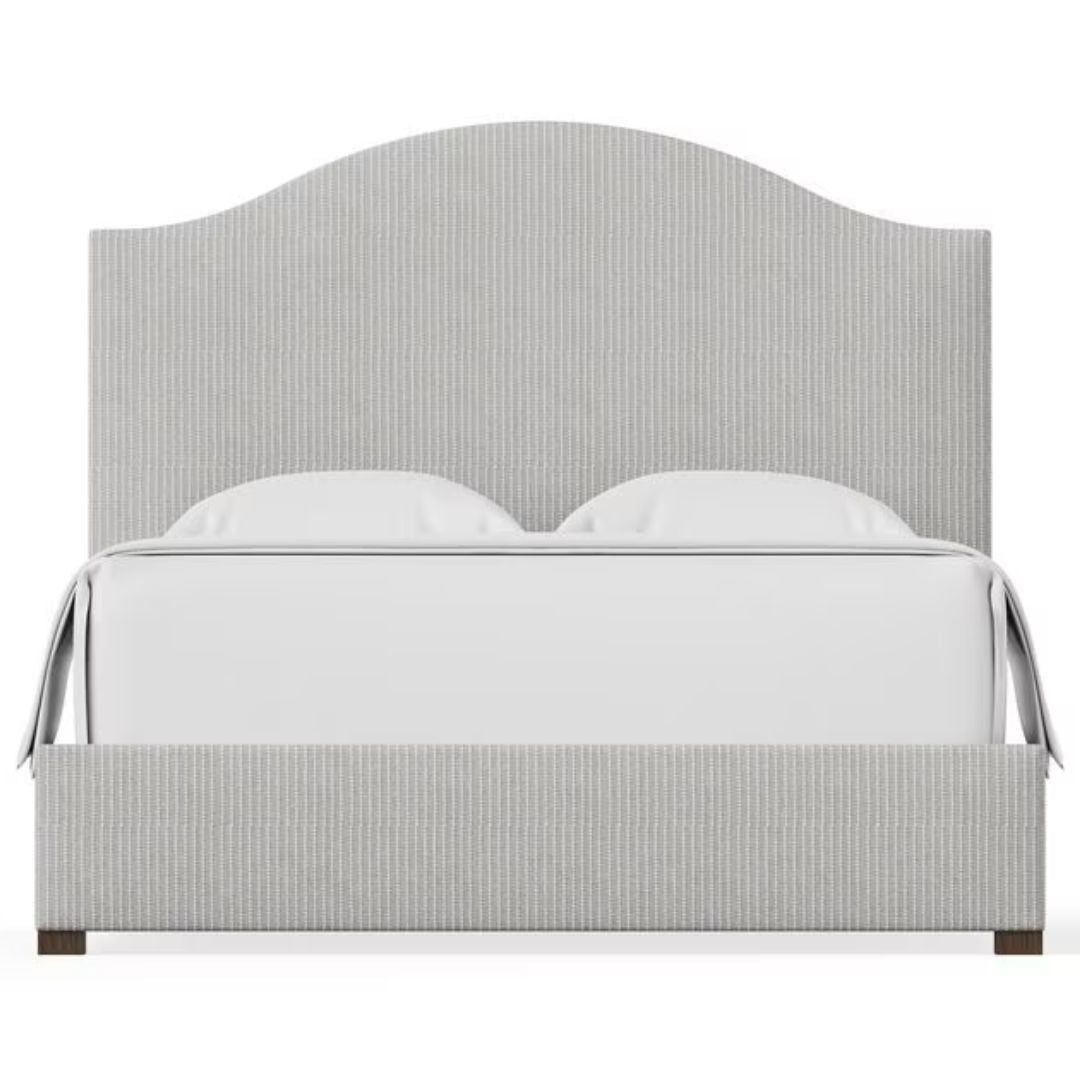 Choices - Emily Queen Upholstered Bed - Gray Stripe
