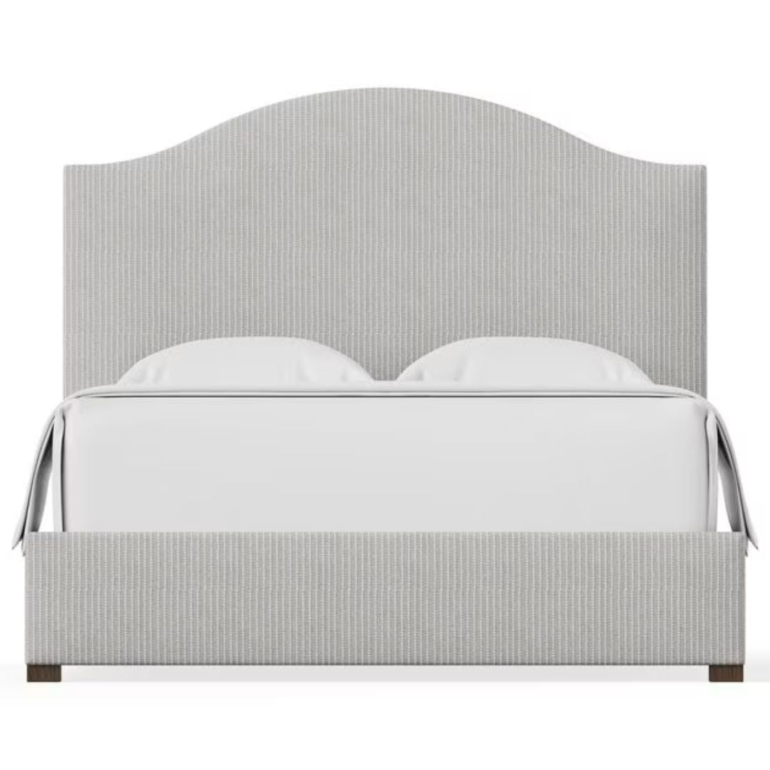 Choices - Emily King Upholstered Bed - Gray Stripe